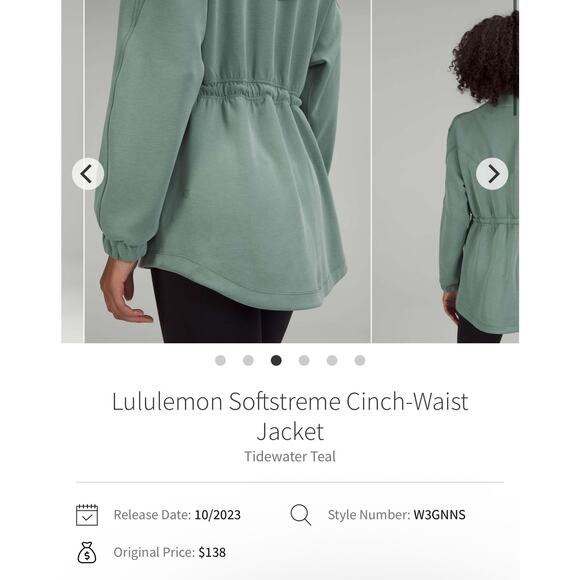 Lululemon Softstreme Cinch-Waist Jacket 8 Women - Picture 3 of 11